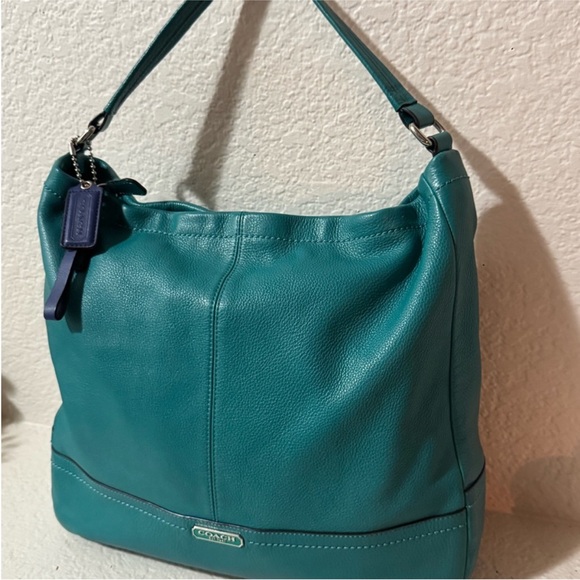 Coach Turquoise Leather Hobo Bag - Picture 7 of 17